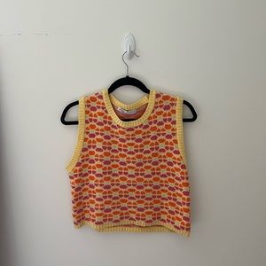 Zara flower sweater vest